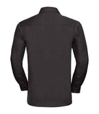 Russell Athletic Collection Long Sleeve Easy Care Cotton Poplin Shirt - Black