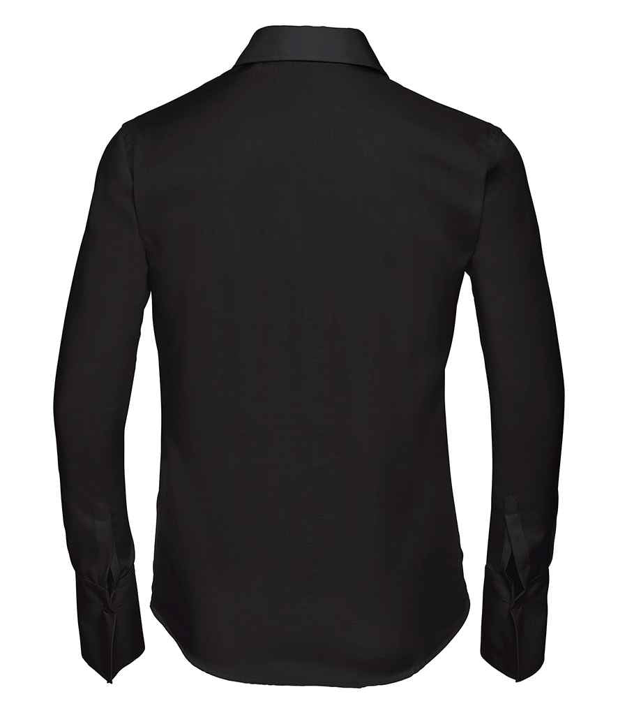 Russell Athletic Collection Ladies Long Sleeve Ultimate Non-Iron Shirt - Black