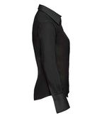 Russell Athletic Collection Ladies Long Sleeve Ultimate Non-Iron Shirt - Black