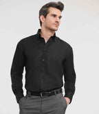 Russell Athletic Collection Long Sleeve Ultimate Non-Iron Shirt - Black