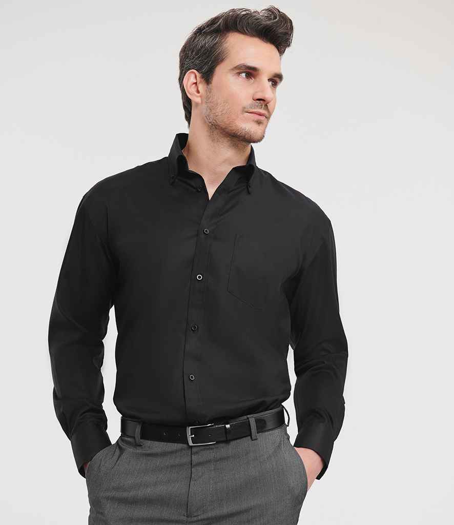 Russell Athletic Collection Long Sleeve Ultimate Non-Iron Shirt - Black