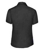 Russell Athletic Collection Ladies Short Sleeve Ultimate Non-Iron Shirt - Black