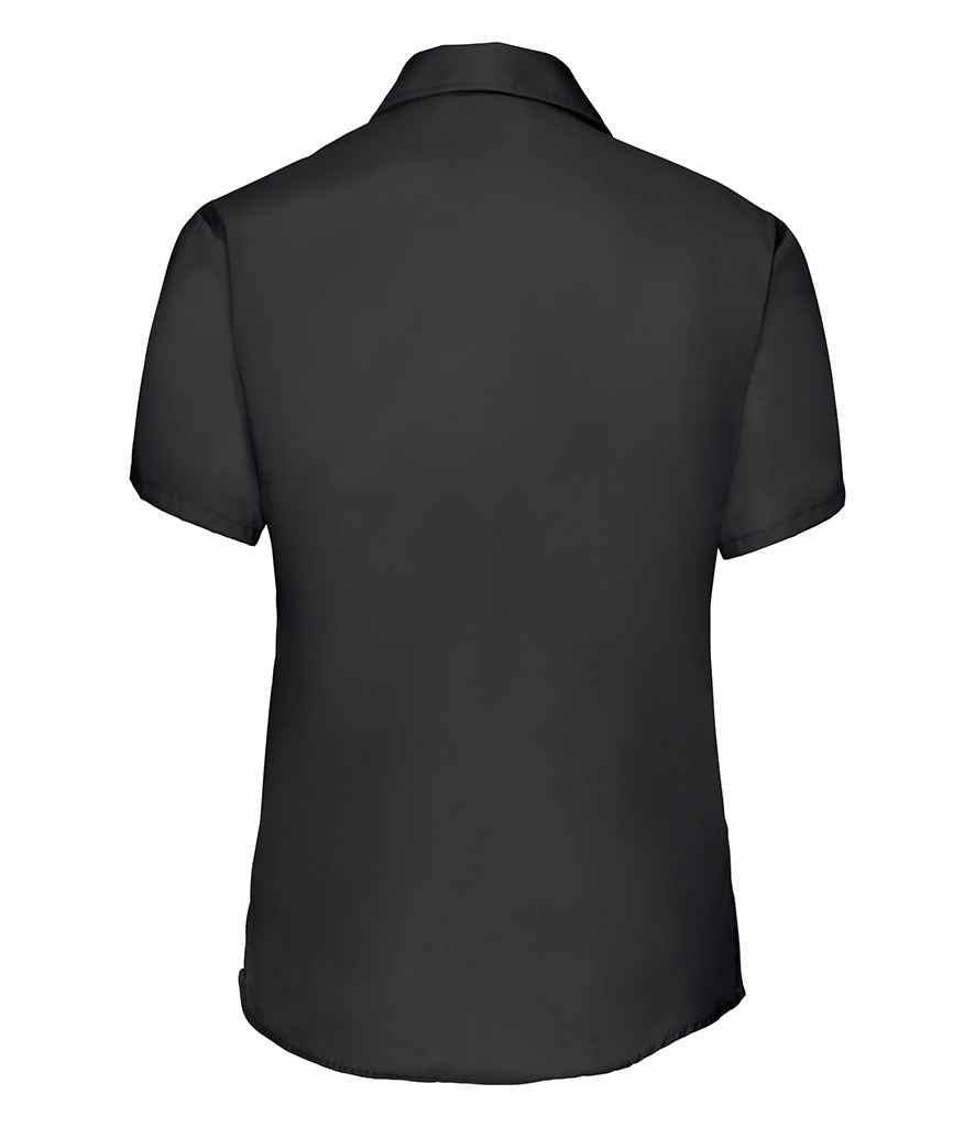 Russell Athletic Collection Ladies Short Sleeve Ultimate Non-Iron Shirt - Black