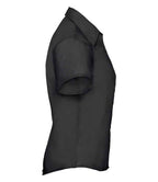 Russell Athletic Collection Ladies Short Sleeve Ultimate Non-Iron Shirt - Black