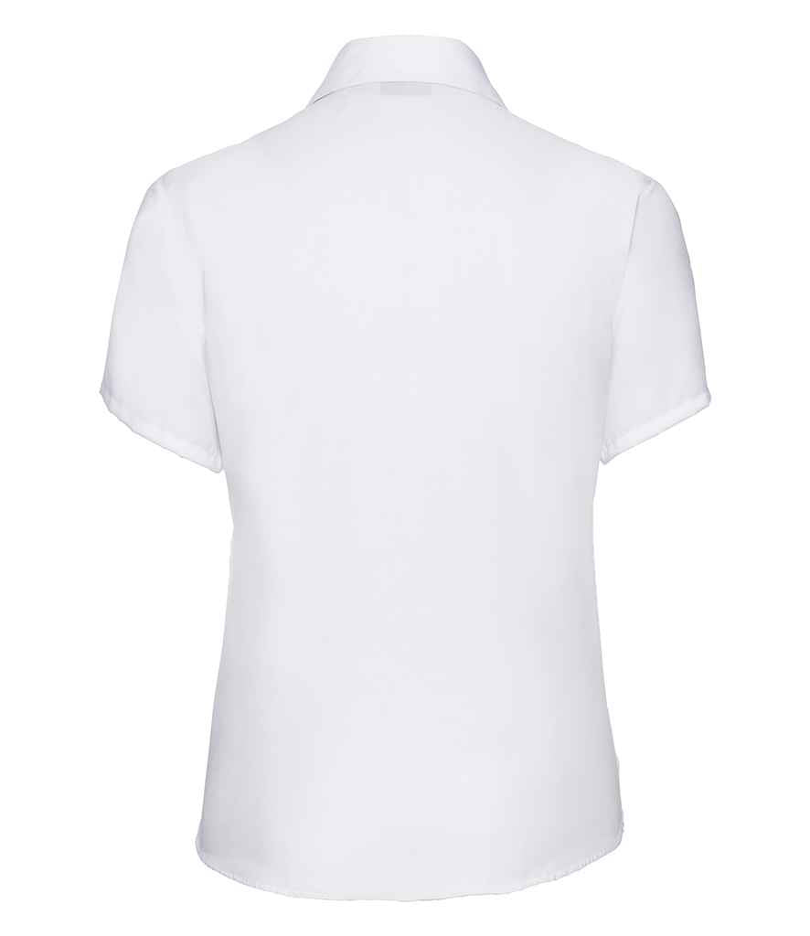 Russell Athletic Collection Ladies Short Sleeve Ultimate Non-Iron Shirt - White
