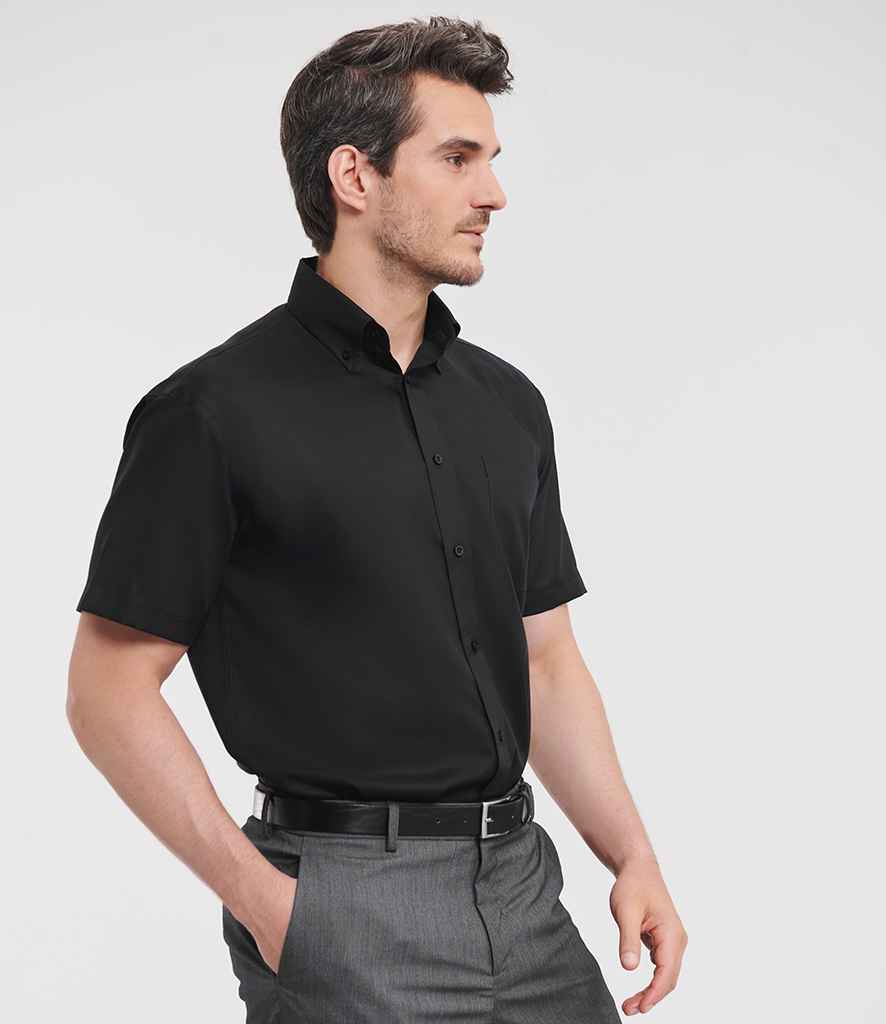 Russell Athletic Collection Short Sleeve Ultimate Non-Iron Shirt - Black