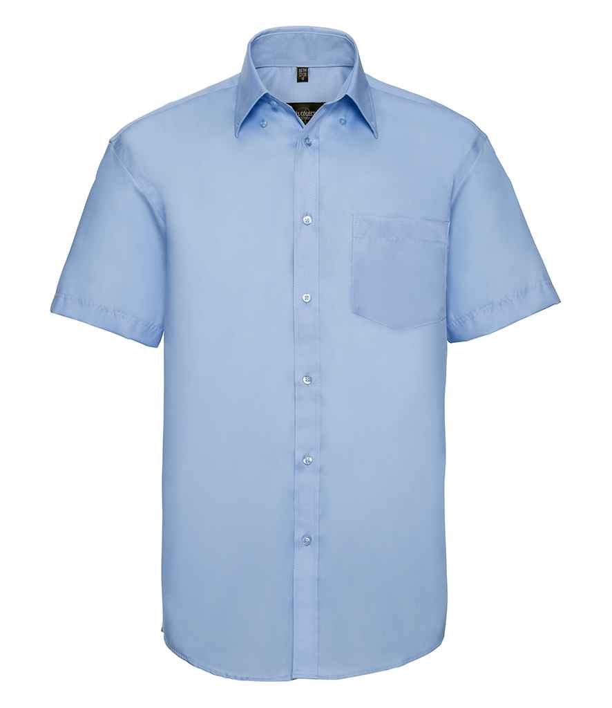 Russell Athletic Collection Short Sleeve Ultimate Non-Iron Shirt - Bright Sky