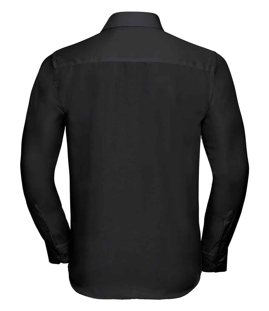 Russell Athletic Collection Long Sleeve Tailored Ultimate Non-Iron Shirt - Black