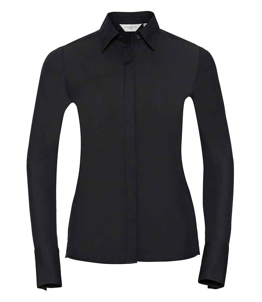 Russell Athletic Collection Ladies Ultimate Stretch Shirt - Black
