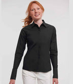 Russell Athletic Collection Ladies Ultimate Stretch Shirt - Black