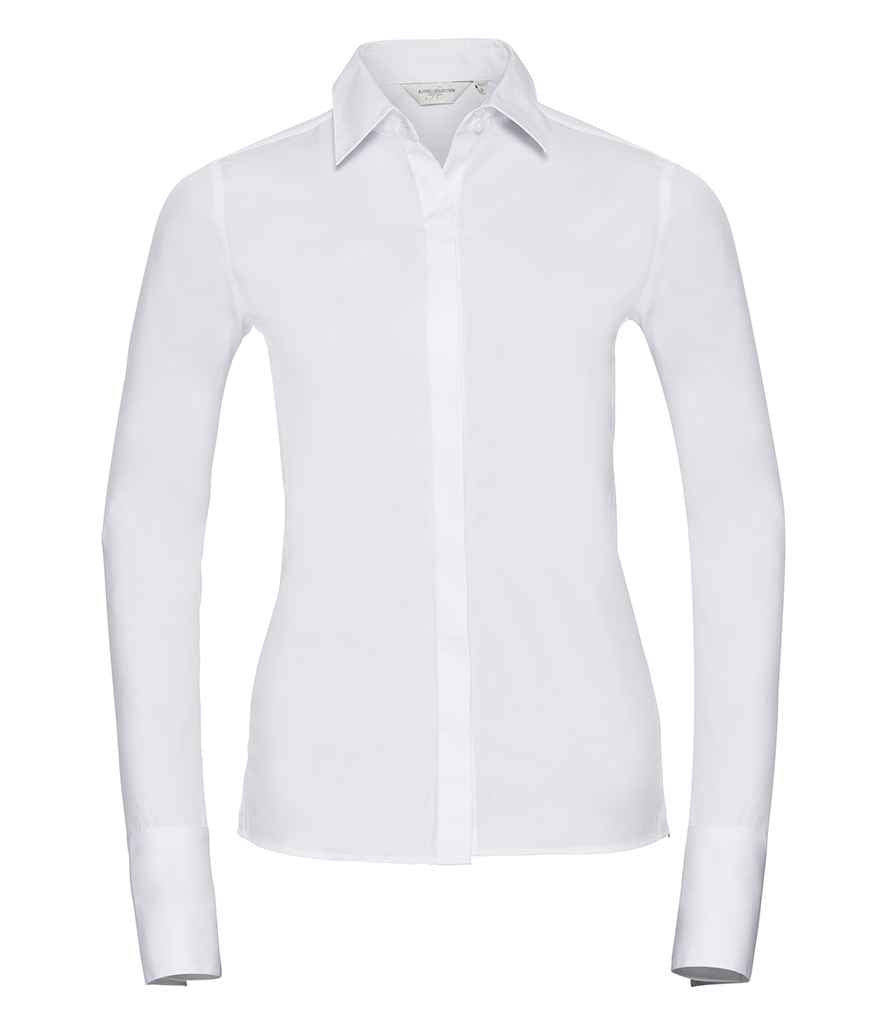 Russell Athletic Collection Ladies Ultimate Stretch Shirt - White