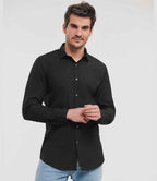 Russell Athletic Collection Long Sleeve Ultimate Stretch Shirt - Black