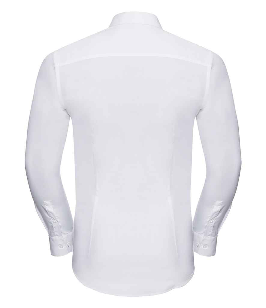 Russell Athletic Collection Long Sleeve Ultimate Stretch Shirt - White