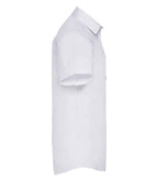 Russell Athletic Collection Short Sleeve Herringbone Shirt - White