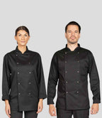 Dennys Long Sleeve Chef's Jacket - Black