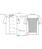 ADC Short Sleeve Coolmax® Chef's Jacket - Black