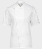 ADC Short Sleeve Asymmetric Chef's Jacket - White