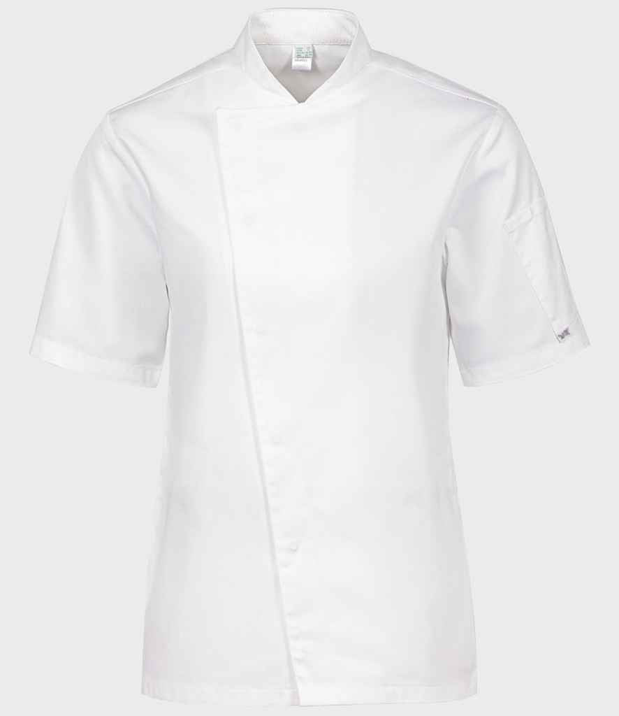 ADC Short Sleeve Asymmetric Chef's Jacket - White