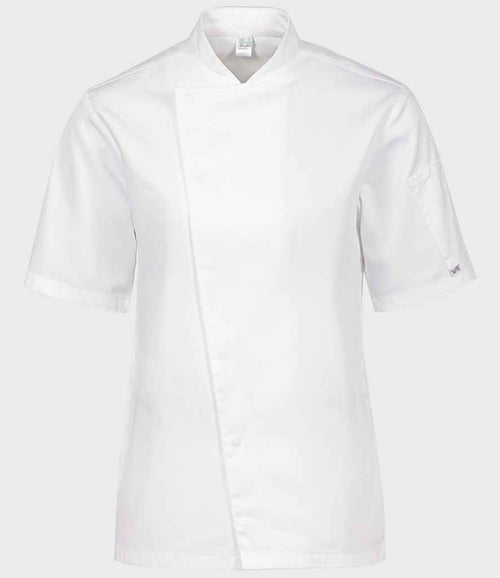 ADC Short Sleeve Asymmetric Chef's Jacket - White