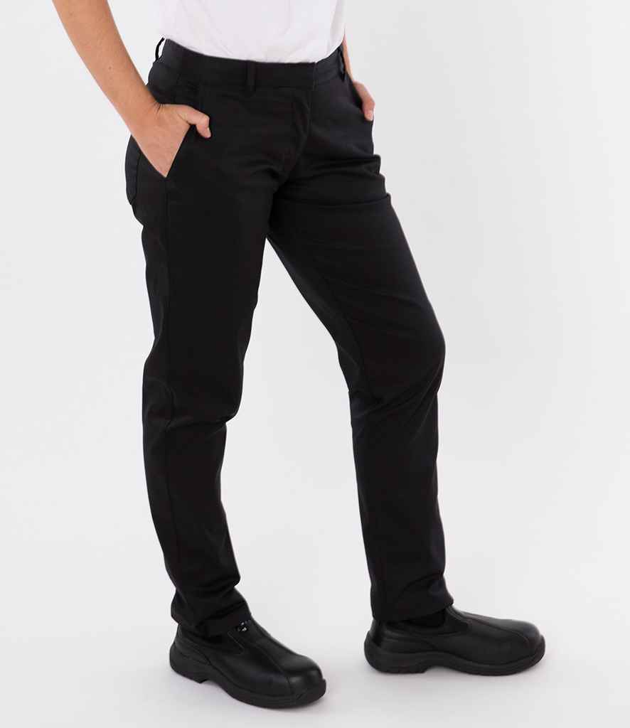 ADC Ladies Slim Fit Stretch Trousers - Black