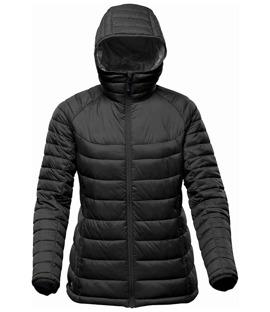 Stormtech Ladies Stavanger Thermal Padded Jacket - Black/Graphite Grey