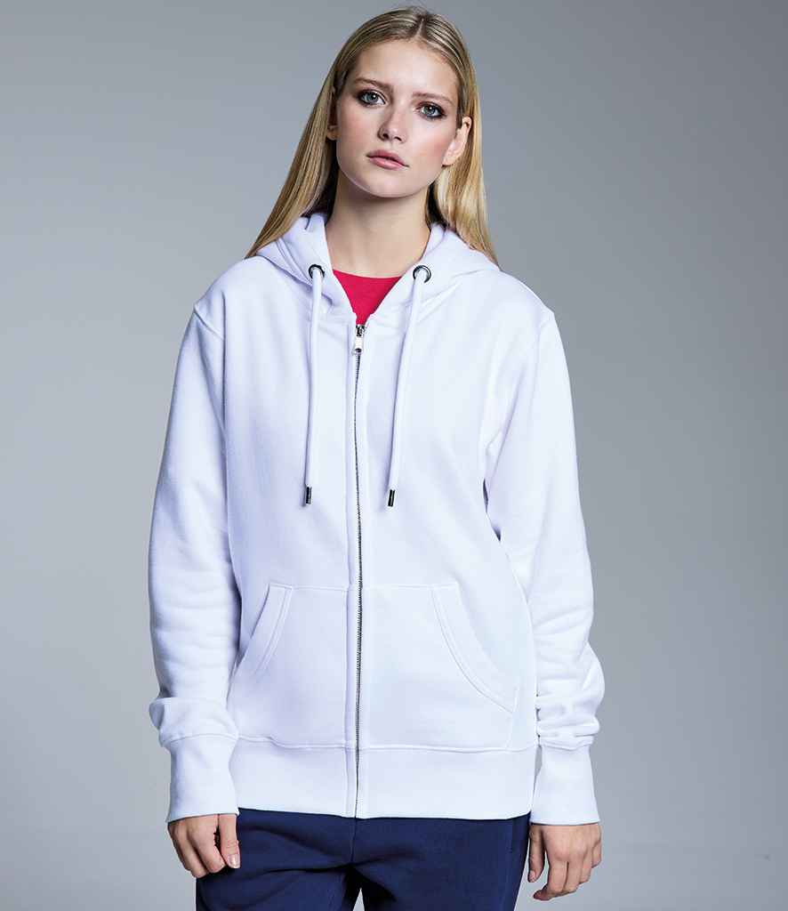 Anthem Ladies Organic Full Zip Hoodie - White