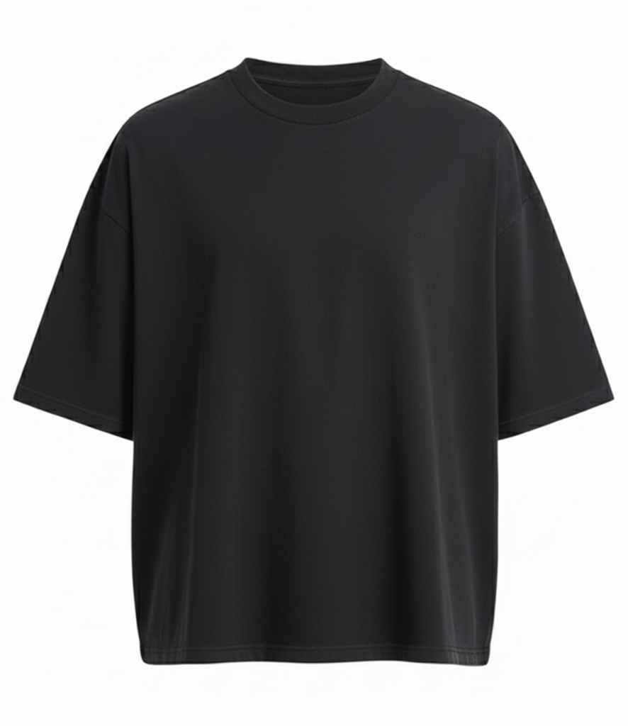AWDis Heavyweight Boxy Cropped 240 T-Shirt - Deep Black