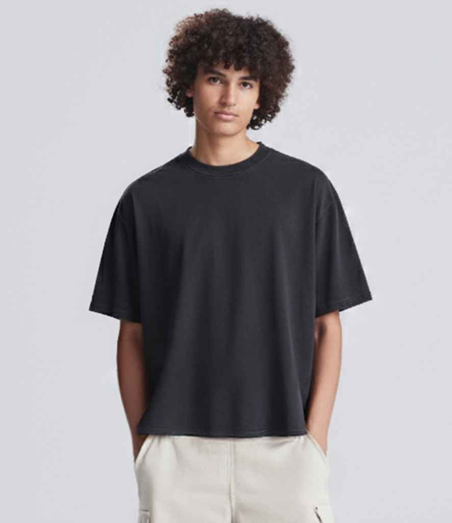 AWDis Heavyweight Boxy Cropped 240 T-Shirt - Deep Black