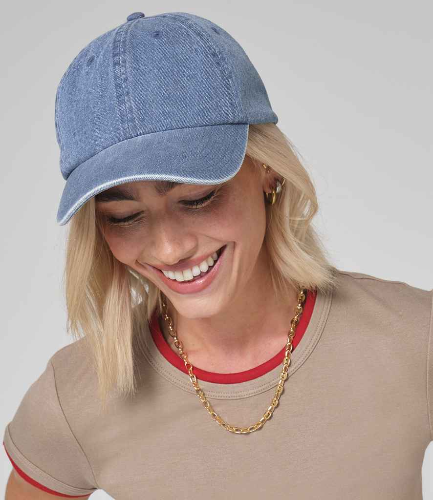 Beechfield Denim Cap - Mid Blue