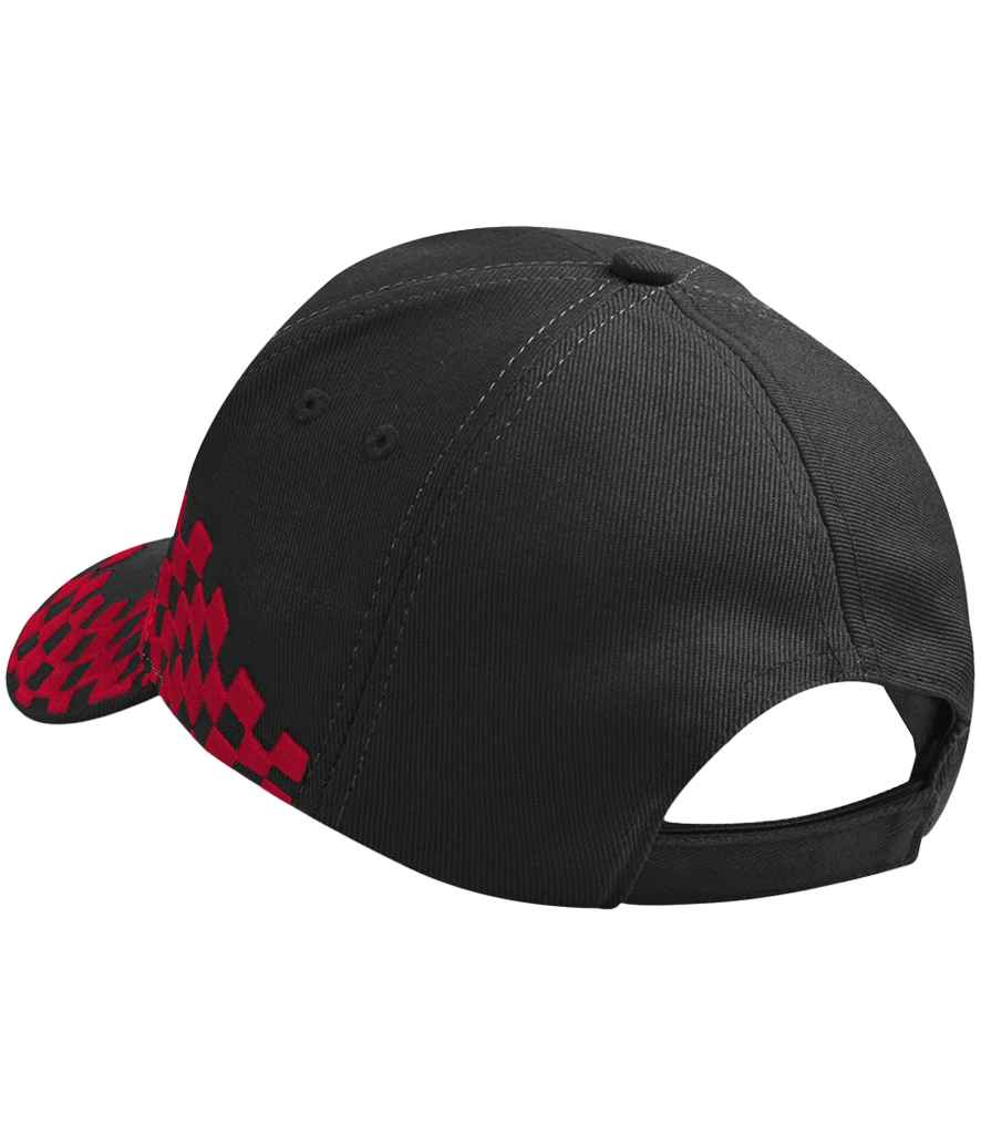 Beechfield Grand Prix Cap - Black/Classic Red