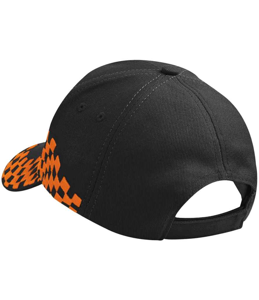 Beechfield Grand Prix Cap - Black/Orange