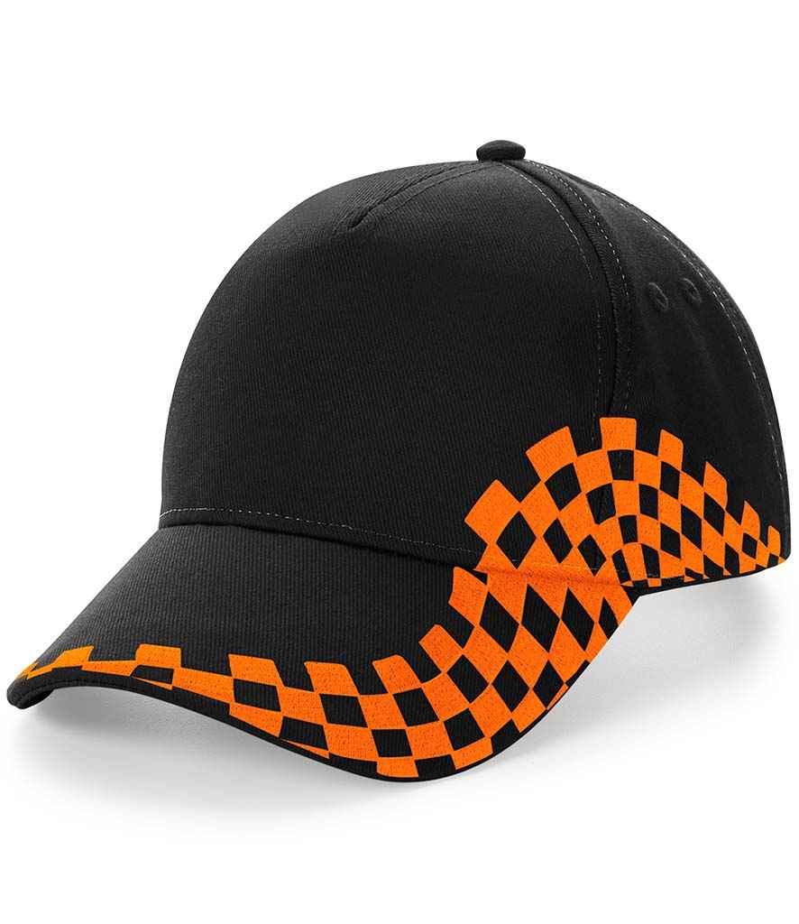Beechfield Grand Prix Cap - Black/Orange