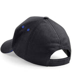 Beechfield Ultimate 5 Panel Cap with Sandwich Peak - Black/Bright Royal