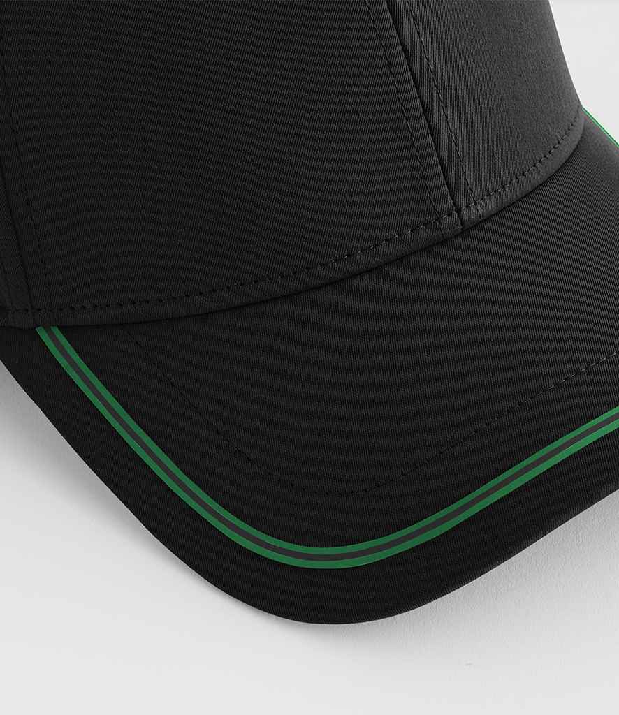 Beechfield Match Day Cap - Black/Kelly Green