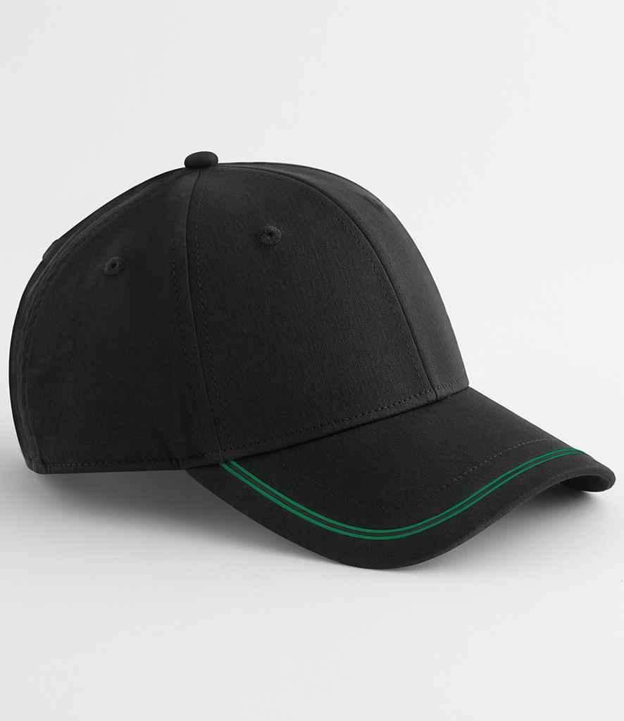 Beechfield Match Day Cap - Black/Kelly Green