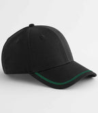 Beechfield Match Day Cap - Black/Kelly Green