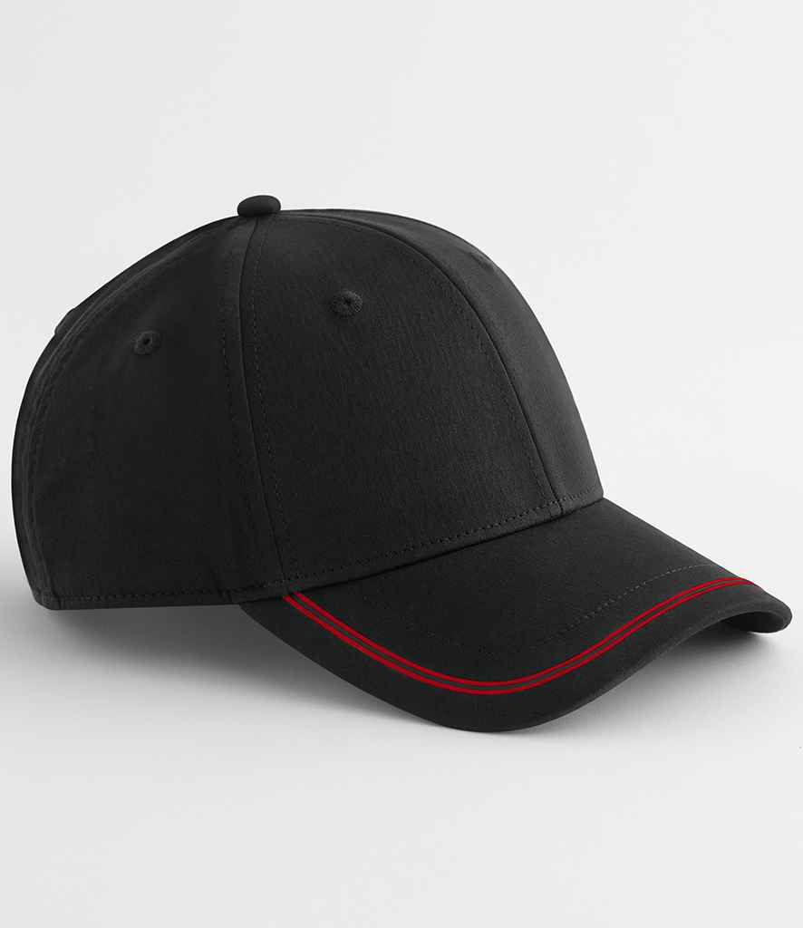 Beechfield Match Day Cap - Black/Red