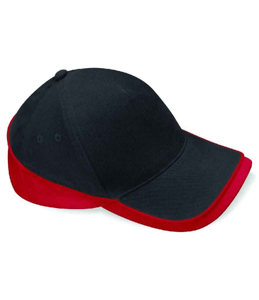 Beechfield Teamwear Competition Cap - Black/Classic Red