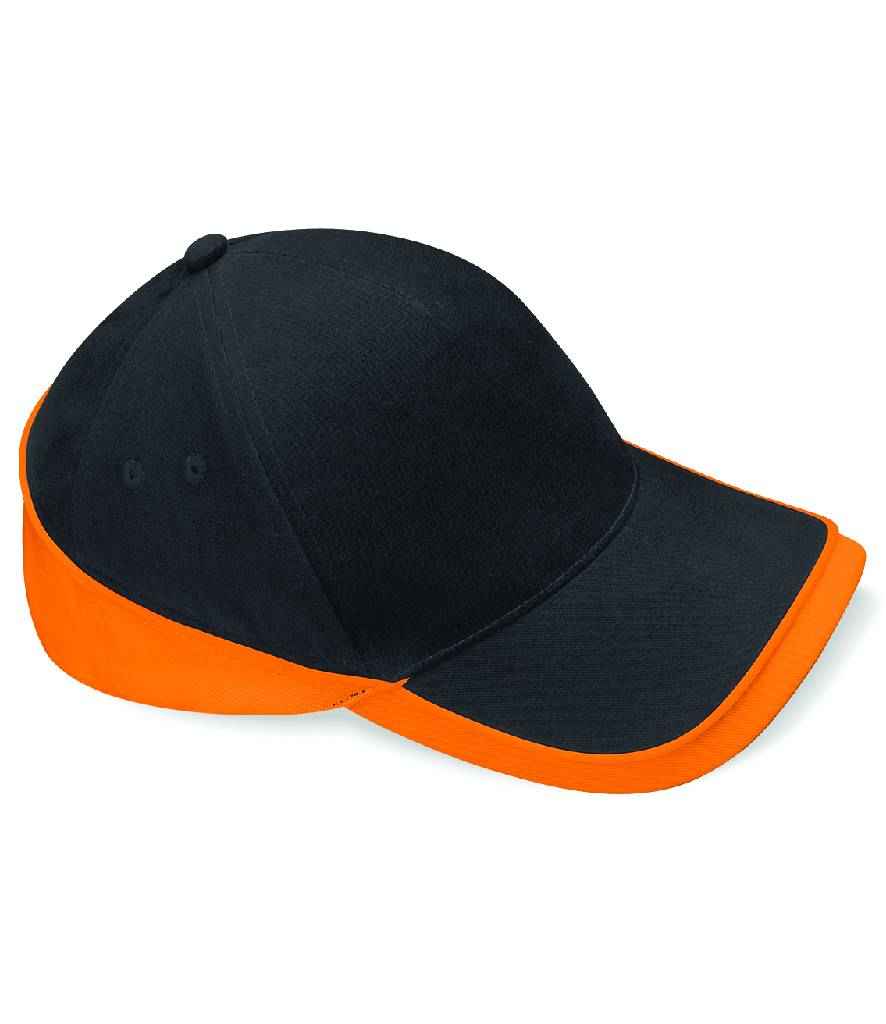 Beechfield Teamwear Competition Cap - Black/Orange