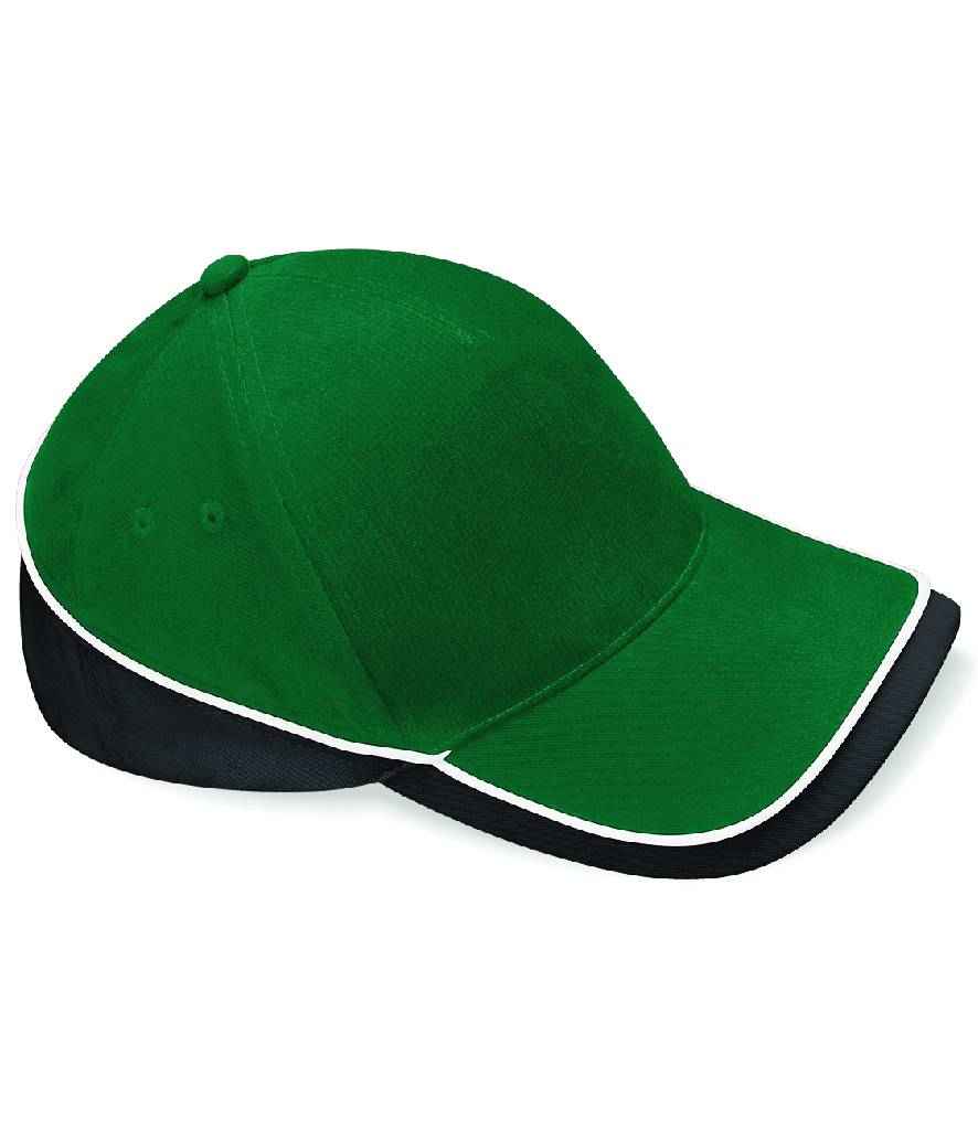 Beechfield Teamwear Competition Cap - Bottle Green/Black/White