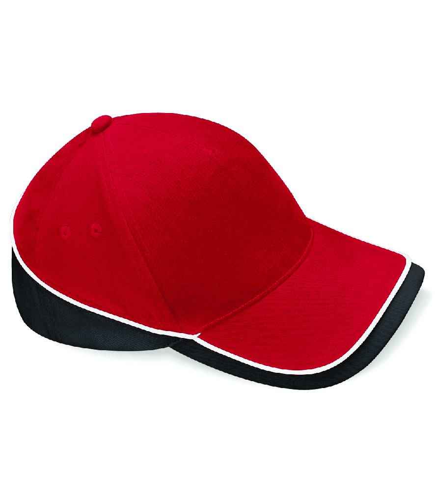 Beechfield Teamwear Competition Cap - Classic Red/Black/White