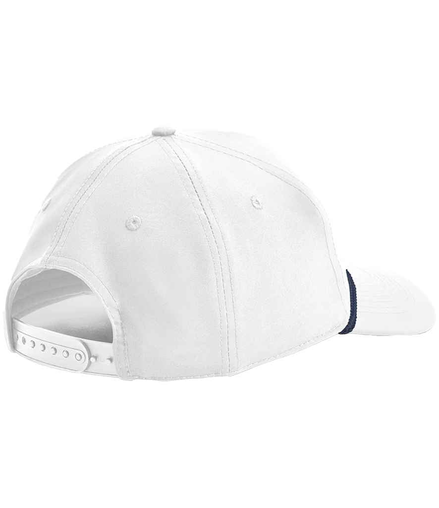 Beechfield Rope Detail Golf Cap - White/Navy