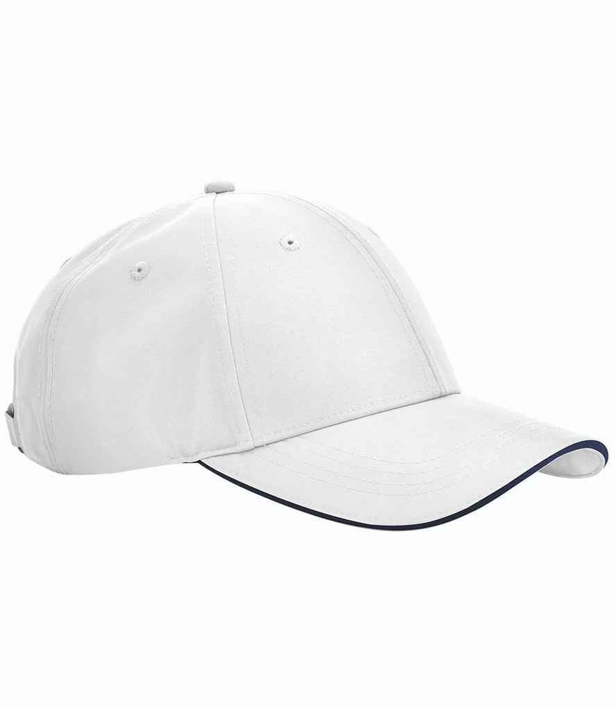 Beechfield Team Sports-Tech Cap - White/French Navy