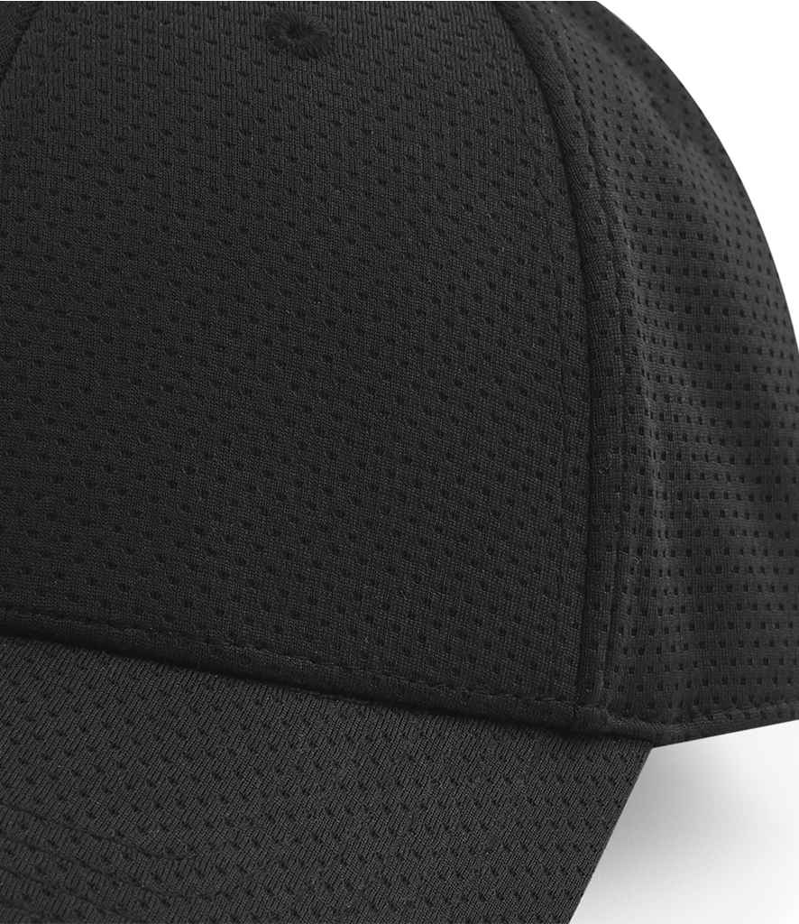 Beechfield Air Mesh 6 Panel Cap - Black