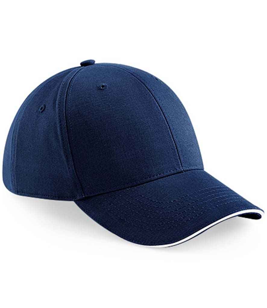 Beechfield Athleisure 6 Panel Cap - French Navy/White