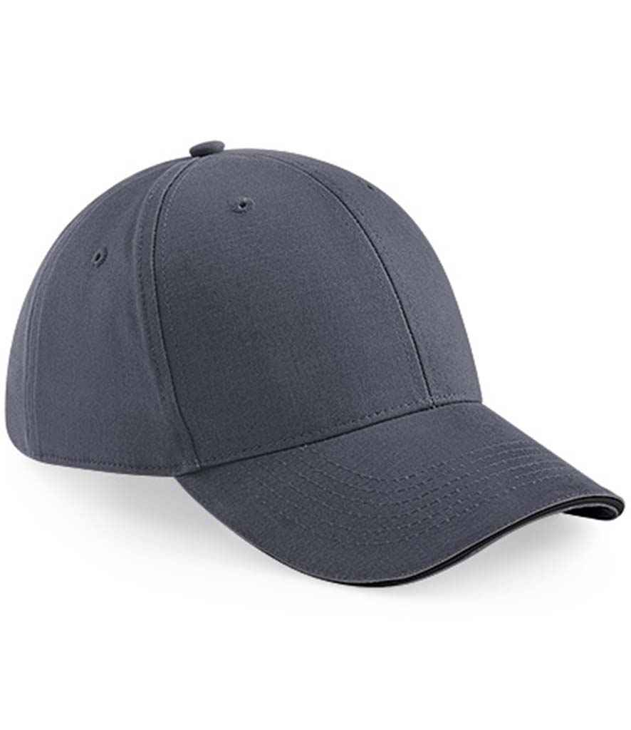 Beechfield Athleisure 6 Panel Cap - Graphite Grey/Black
