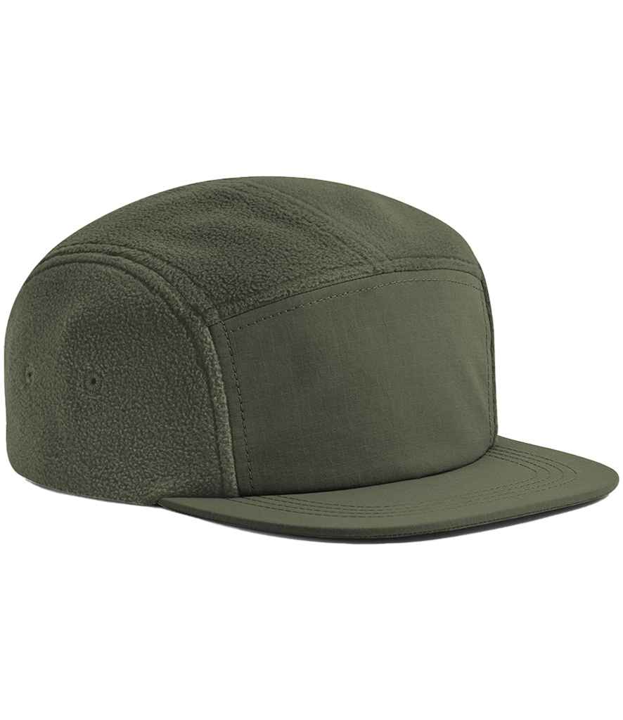 Beechfield Recycled Fleece Outdoor Camper Cap - Olive Green