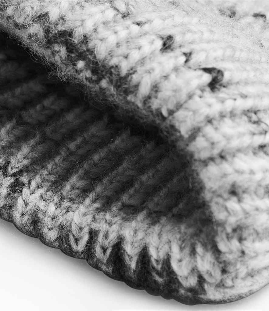 Beechfield Chunky Knitted Patch Beanie - Cloudy Haze