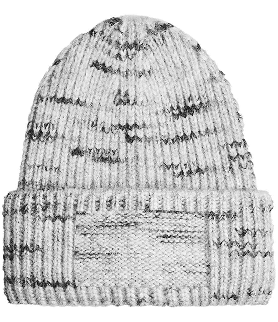 Beechfield Chunky Knitted Patch Beanie - Cloudy Haze