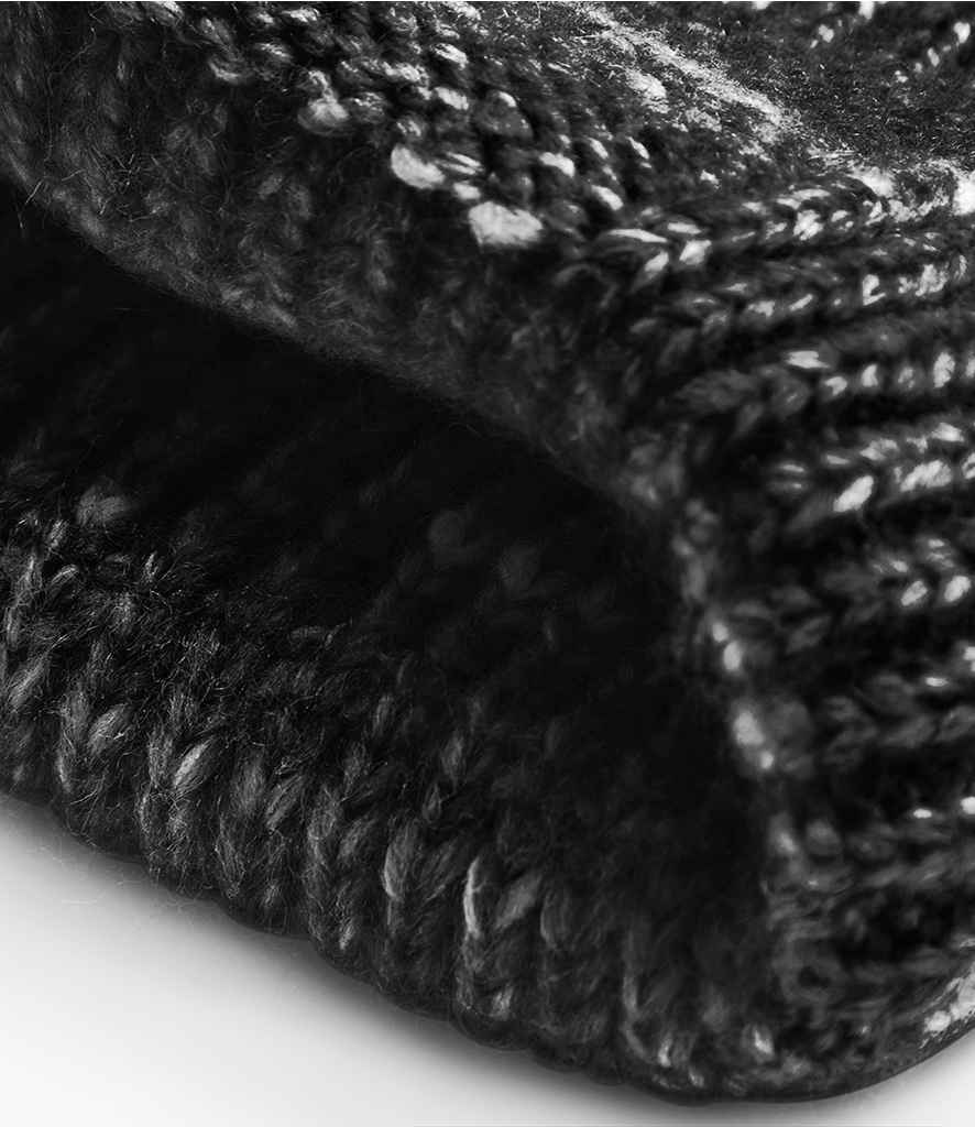 Beechfield Chunky Knitted Patch Beanie - Midnight Haze